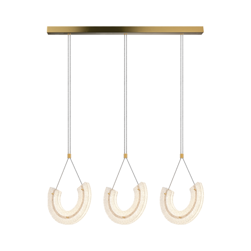 LINE LED LIGHT 33W 3000K ALUMINIUM-GLASS  GOLD