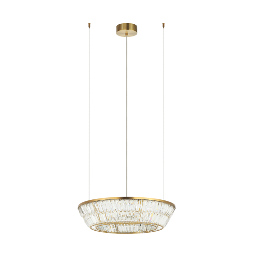 PENDANT LED LIGHT 38W  3000K METAL-CRYSTAL ANTIQUE BRASS