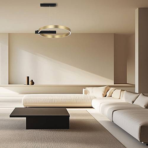 PENDANT LED LIGHT 41W 3000K ALUMINIUM GOLD/ MATT BLACK