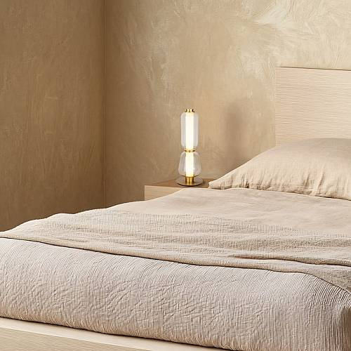 TABLE LED LIGHT 7W 3000K METAL-GLASS,GOLD-CHAMPANGE