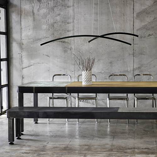 LED PENDANT LIGHT 41W 3000K   ALUMINΙUM &ACRYLIC  BLACK