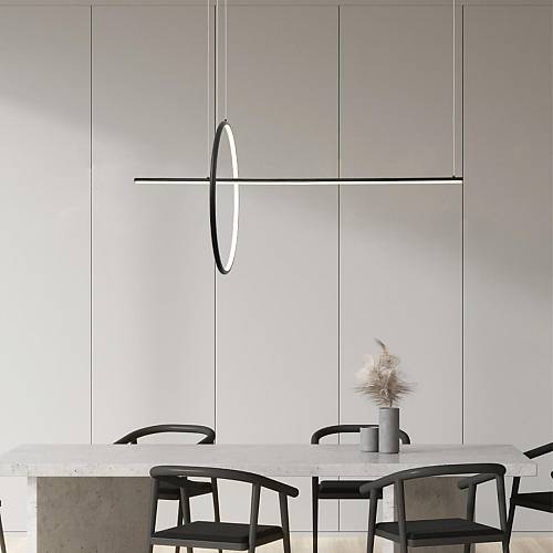 LED PENDANT LIGHT 41W  3000K  ALUMINΙUM  DIMMING  BLACK