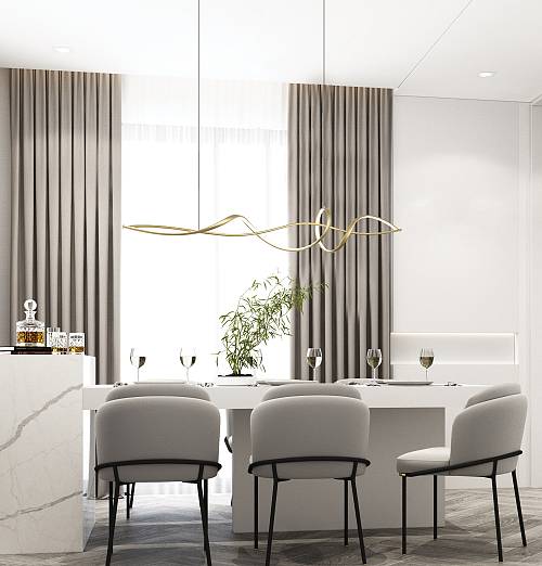 PENDAN LED LIGHT 27W 3000K ALUMINIUM  GOLD