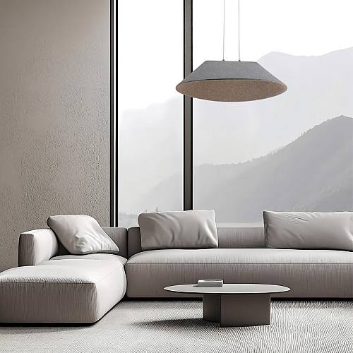 PENDANT LED LIGHT 12W SMD 3000K ACOUSTIC GREY