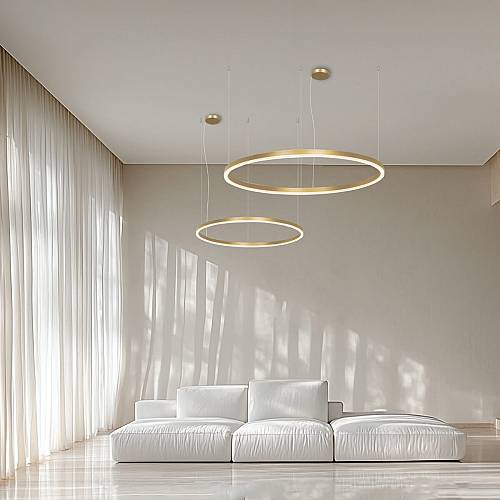 LED PENDANT LIGHT  43W 3000K  ALUMINIUM  & ACRYLIC  GOLD