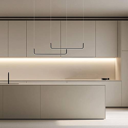 PENDANT LED LIGHT 40W 3000K ALUMINIUM-SILICONE BLACK  MATT