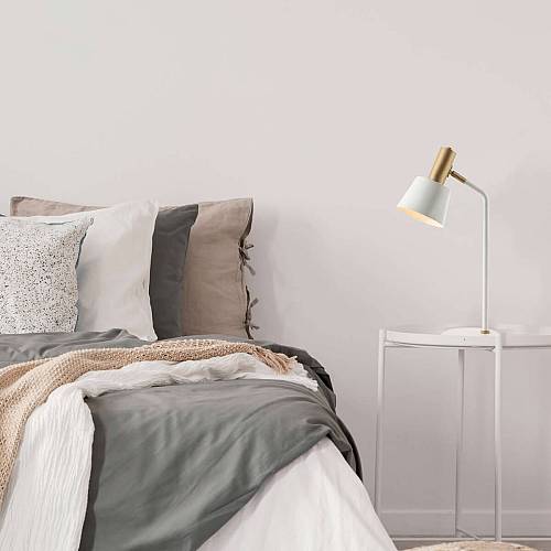 TABLE LAMP E14 MAX 25W IRON  WHITE -GOLD   ON/OFF SWITCH