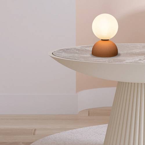 TABLE LIGHT 1xG9 LED MAX 9W CLAY TERRACOTTA - BLACK