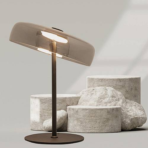 TABLE LED LIGHT 15W METAL-GLASS BLACK