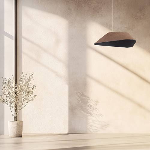 PENDANT LED LIGHT 8W SMD 3000K ACOUSTIC BROWN-GREY