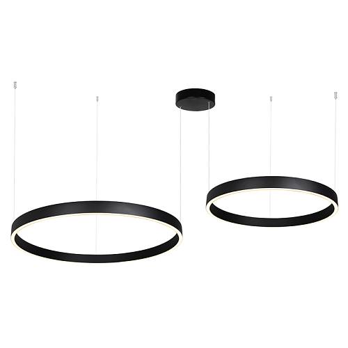 PENDANT LED LIGHT UP-DOWN 118W 3000K BLACK ALUMINIUM - ACRYLIC