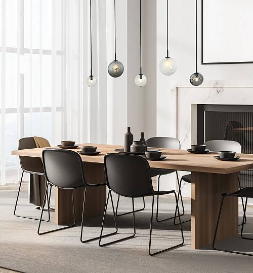 LINE LIGHT 5ΧG9 MAX 5W METAL-GLASS, CLEAR-FROST WHITE-SMOKED