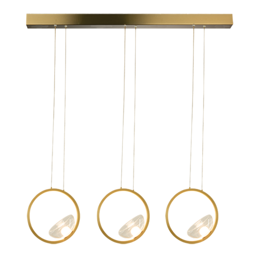 LINE LED LIGHT 21W 3000K ALUMINIUM-GLASS  GOLD