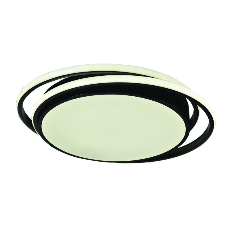 Πλαφονιέρα οροφής LED 60W 4000K από αλουμίνιο σε μαύρη απόχρωση D:43cm (42172-Μαύρο)