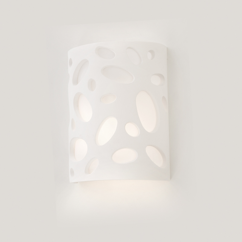 Επιτοίχιο φωτιστικό λευκό από γύψο 1XE14 D:18cm (43343)