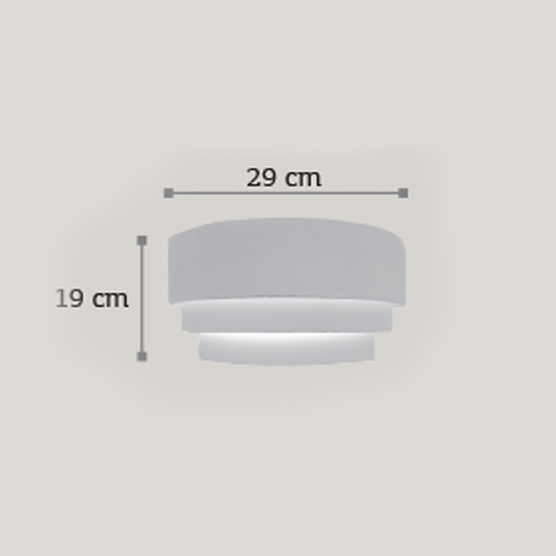 Επιτοίχιο φωτιστικό λευκό από γύψο 1XE14 D:29cm (43388)