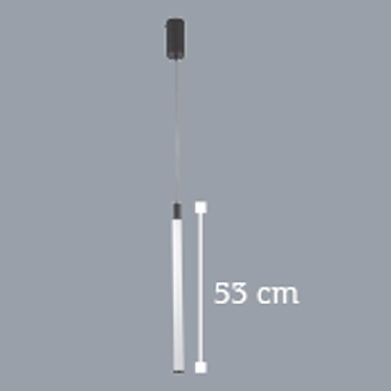 Κρεμαστό φωτιστικό LED 10W 3000K από μέταλλο και PVC D:53cm (6025)