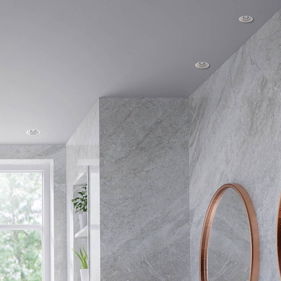 Χωνευτό σποτ από λευκό μέταλλο 1XGU10 D:8cm (Χ0010-WH)