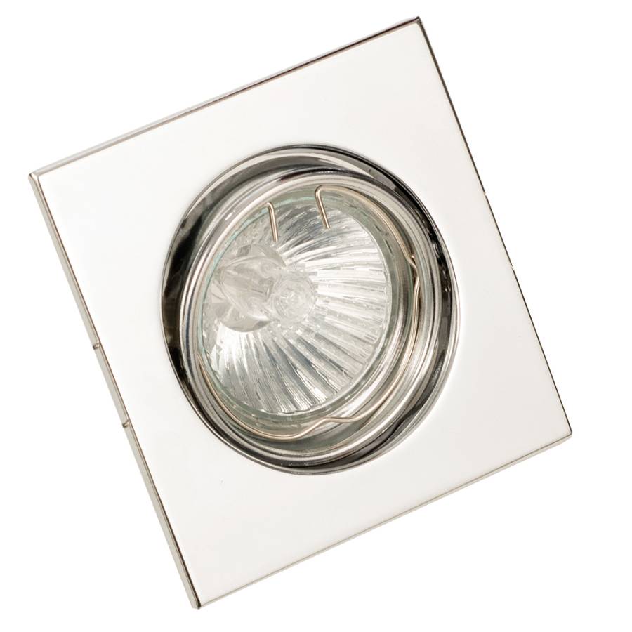 Χωνευτό σποτ από χρώμιο μέταλλο 1XGU10 D:9cm (43278-Χρώμιο)