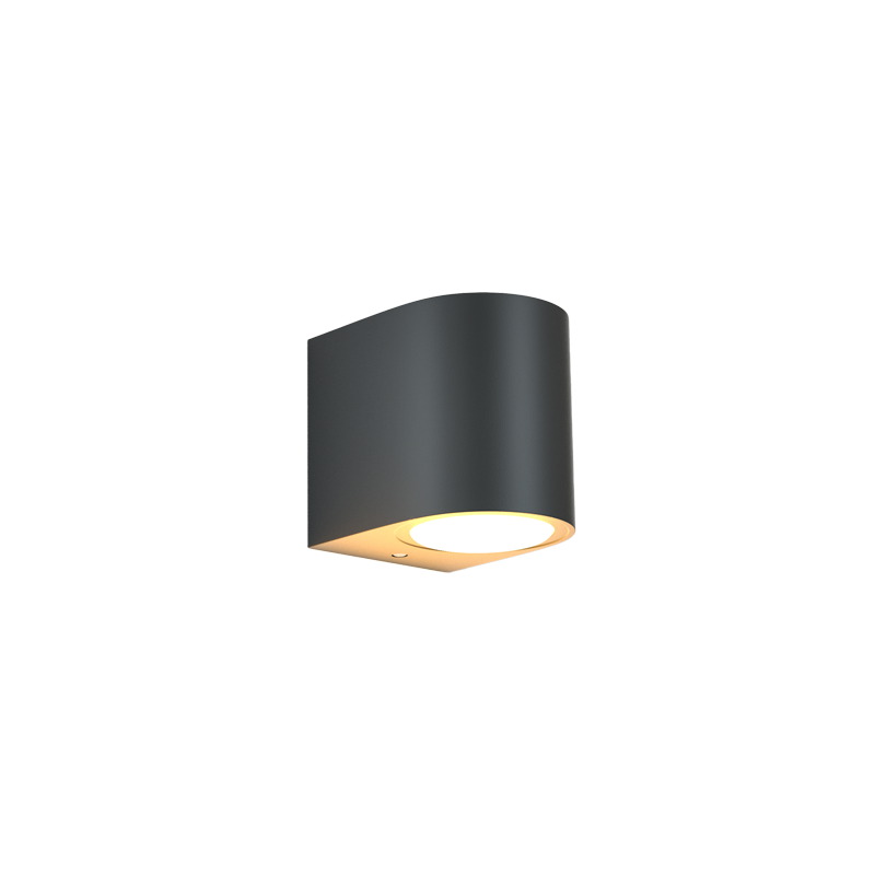 it-Lighting Powell 1xGU10 Outdoor Up or Down Wall Lamp Anthracite D:9cmx8cm (80200244)