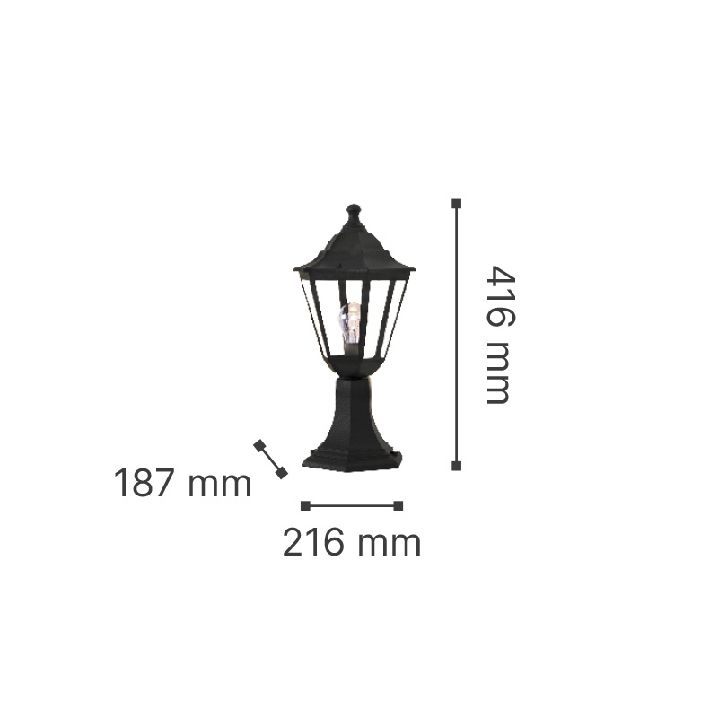it-Lighting Redfish 1xE27 Outdoor Stand Light Black D:41.6cmx21.6cm (80400314)