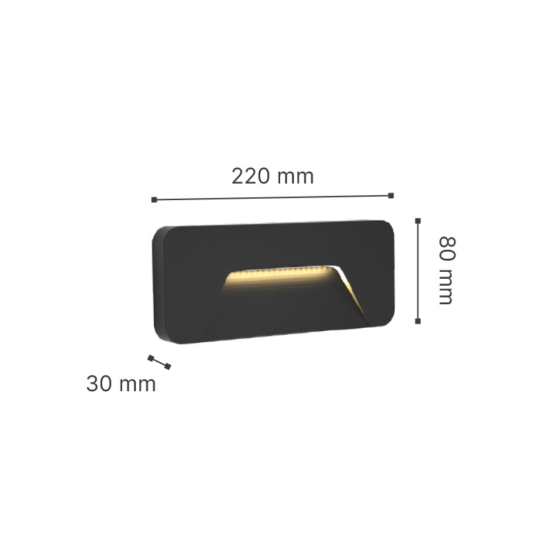 it-Lighting Kentucky LED 3W 3CCT Outdoor Wall Lamp Grey D:22cmx8cm (80202030)