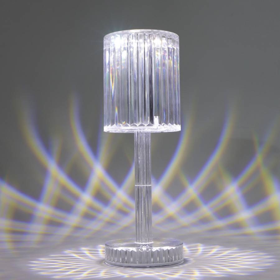 Επιτραπέζιο επαναφορτιζόμενο φωτιστικό 3CCT σε διάφανη απόχρωση (3040)