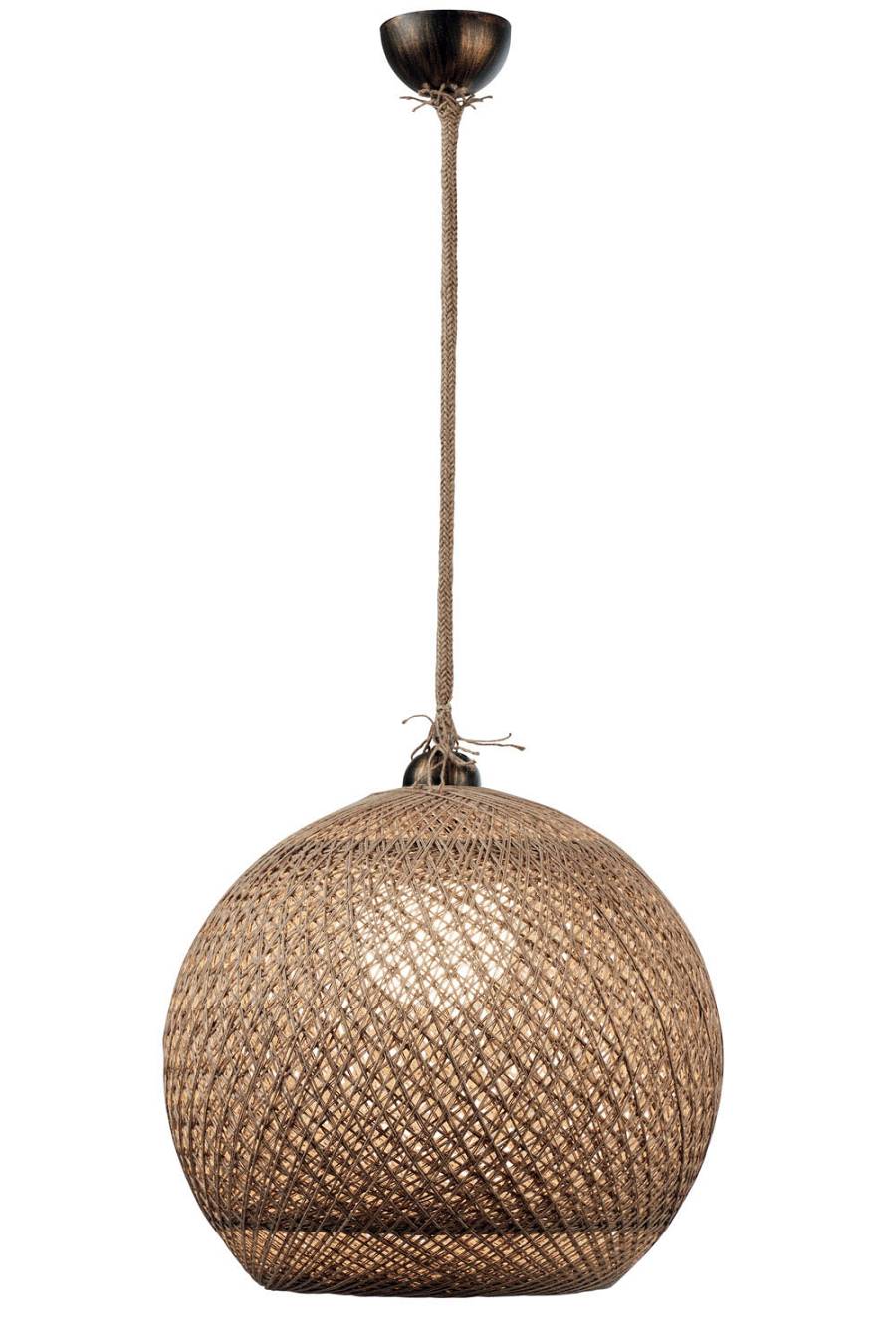 Φωτιστικό μονόφωτο μπάλα σχοινί Ε27 Φ40