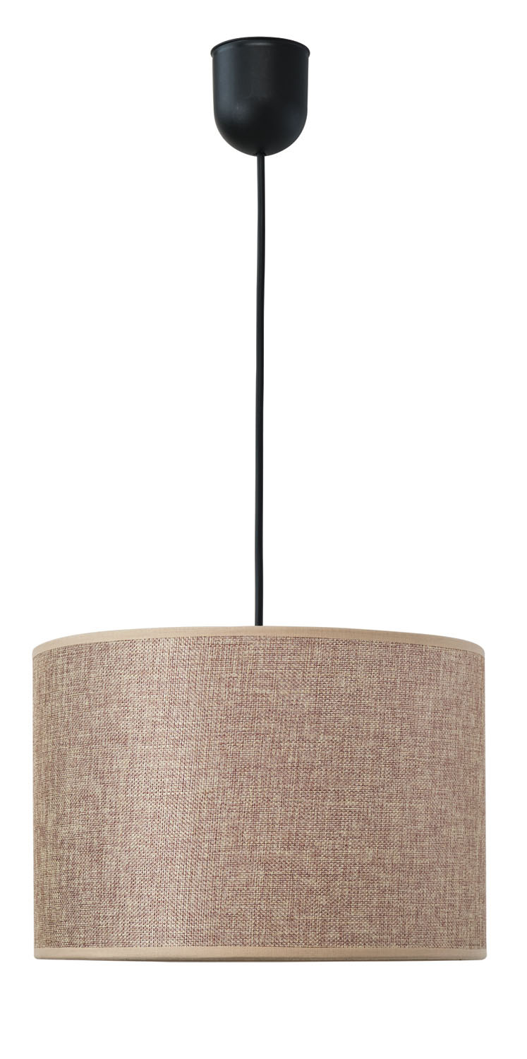 Φωτιστικό μονόφωτο αμπαζούρ μόκα Ε27 Φ40