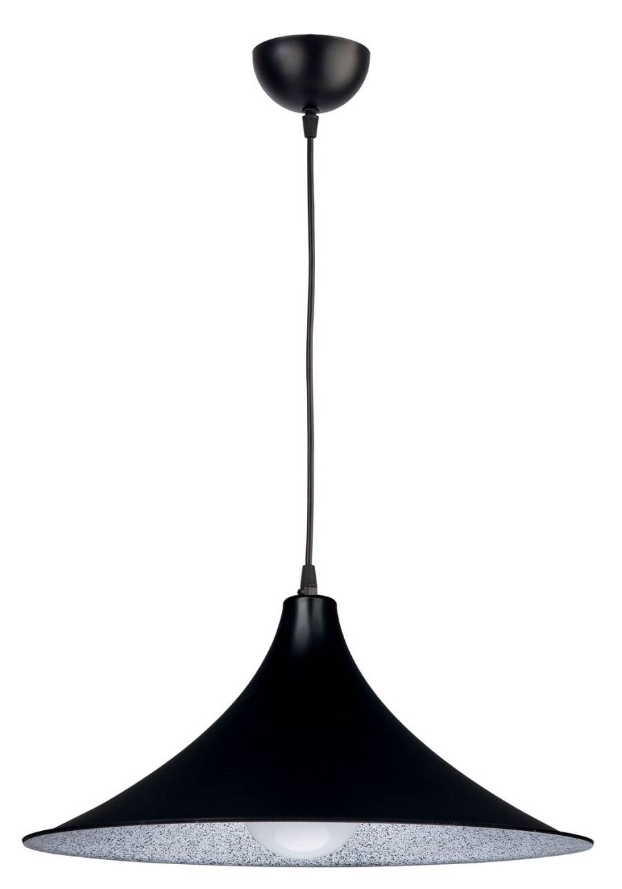 Φωτιστικό μονόφωτο Plexiglass  μαύρο/ασημί Ε27 Φ42