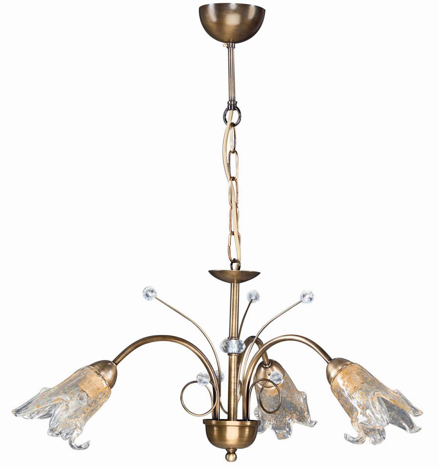 Φωτιστικό Πολύφωτο 3φ Μέταλλο μπρονζέ/Γυαλί Ε14