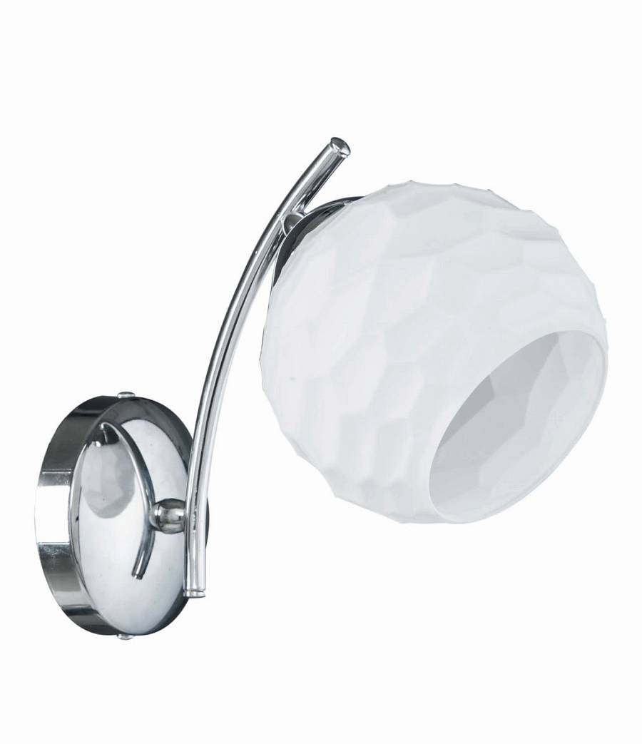 Απλίκα Μέταλλο χρώμιο Ε27 με γυαλί