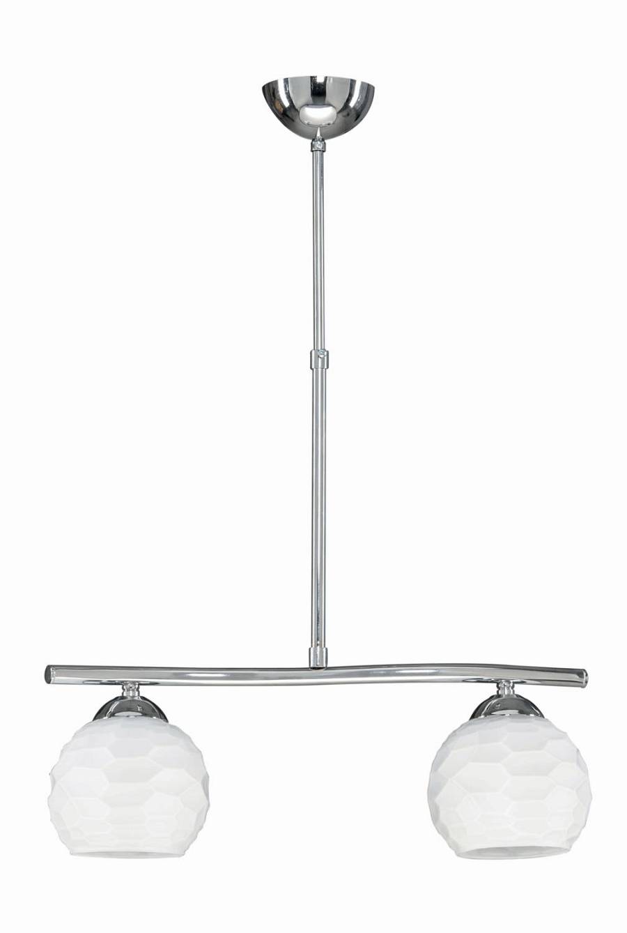 Φωτιστικό Πολύφωτο 2φ Μέταλλο χρώμιο/Γυαλί Ε27