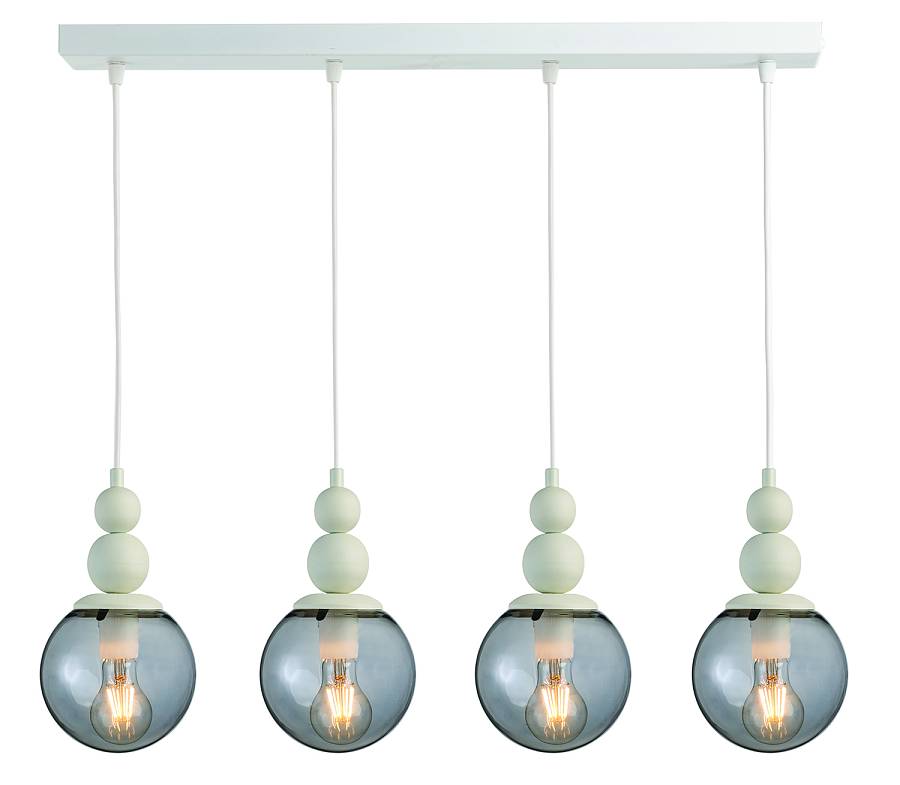 Φωτιστικό Πολύφωτο 4φ Μέταλλο/Γυαλί Ε27