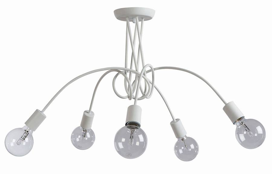 Φωτιστικό Πολύφωτο 5φ Μέταλλο λευκό Ε27