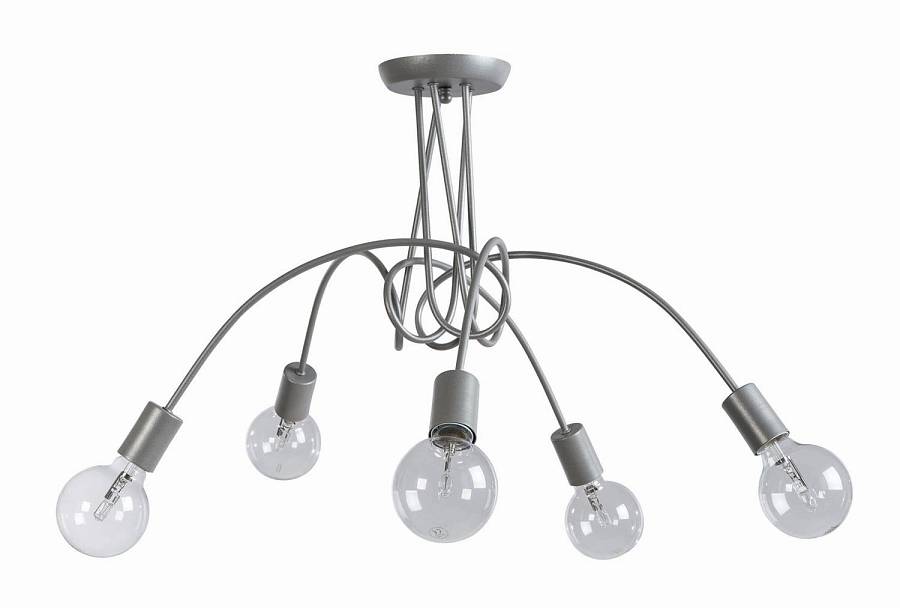 Φωτιστικό Πολύφωτο 5φ Μέταλλο ασημί Ε27