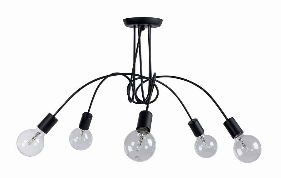 Φωτιστικό Πολύφωτο 5φ Μέταλλο μαύρο Ε27