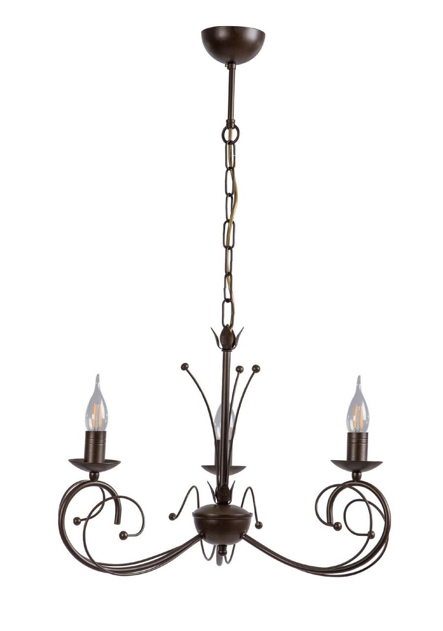 Φωτιστικό Πολύφωτο 3φ Μέταλλο καφέ Ε14