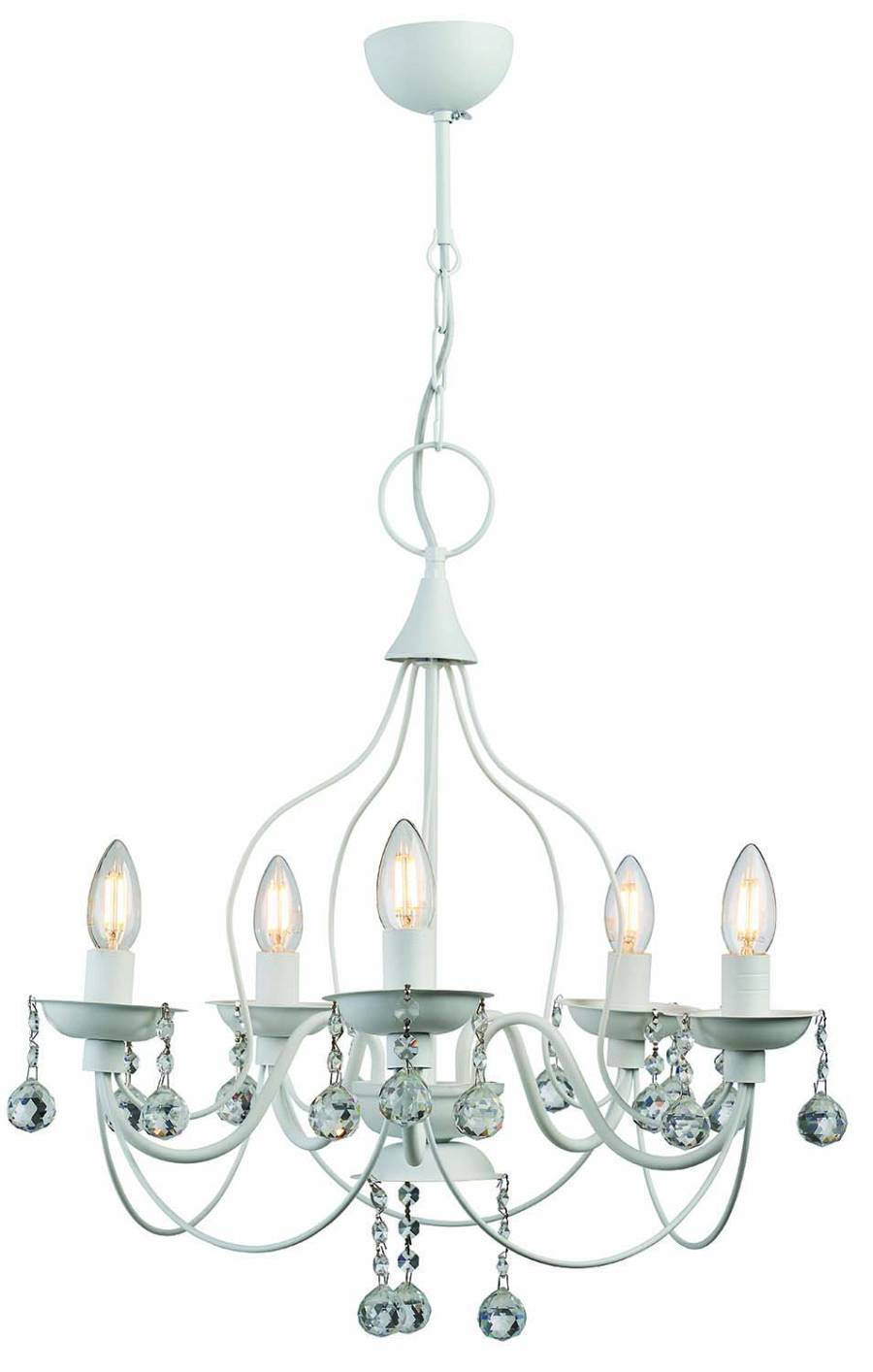 Φωτιστικό Πολύφωτο 5φ Μέταλλο λευκό Ε14