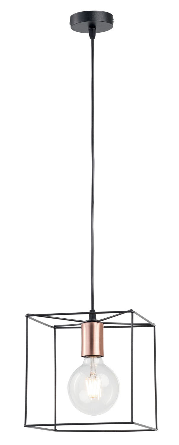 Φωτιστικό μονόφωτο μέταλλο μαύρο Ε27 Φ20