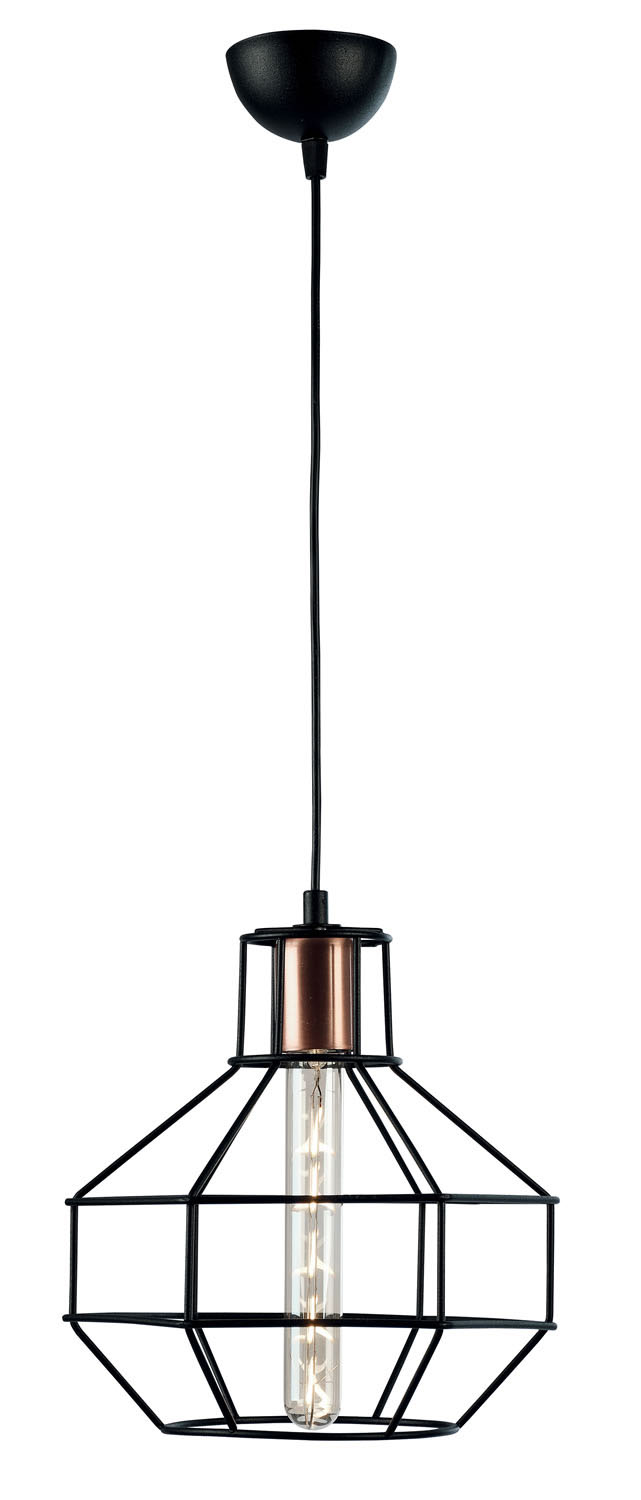 Φωτιστικό μονόφωτο μέταλλο μαύρο Ε27 Φ26