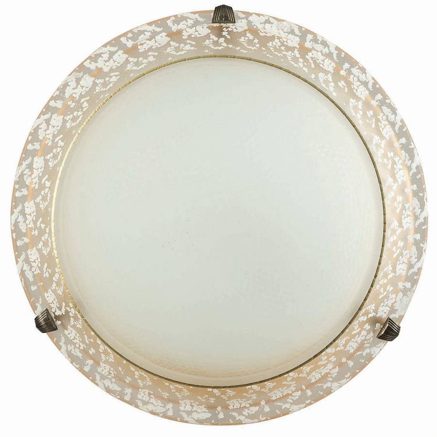 Φωτιστικό Πλαφονιέρα Γυαλί μελί 2xΕ27 Φ40