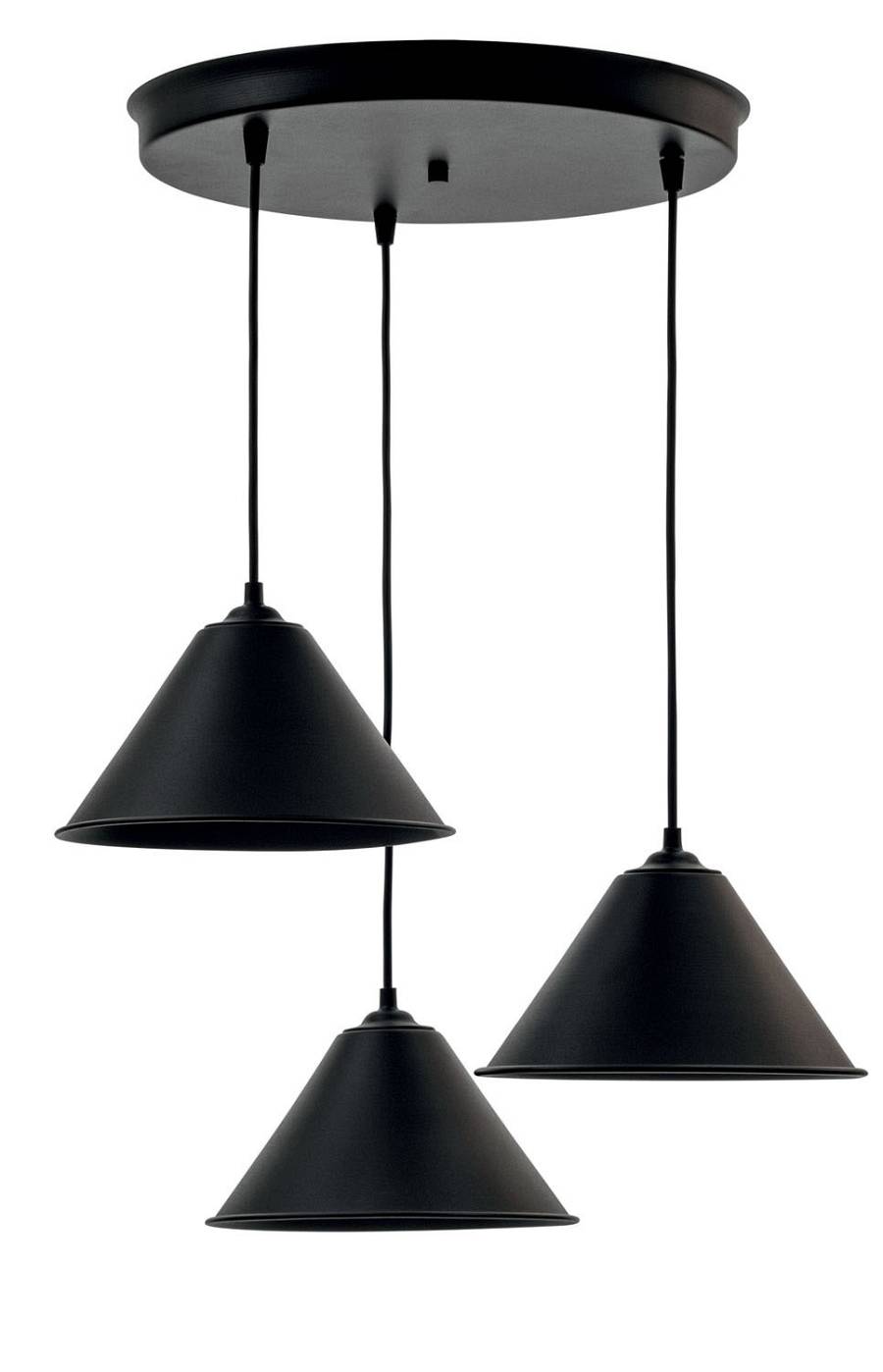 Φωτιστικό Πολύφωτο 3φ Αλουμίνιο μαύρο Ε27