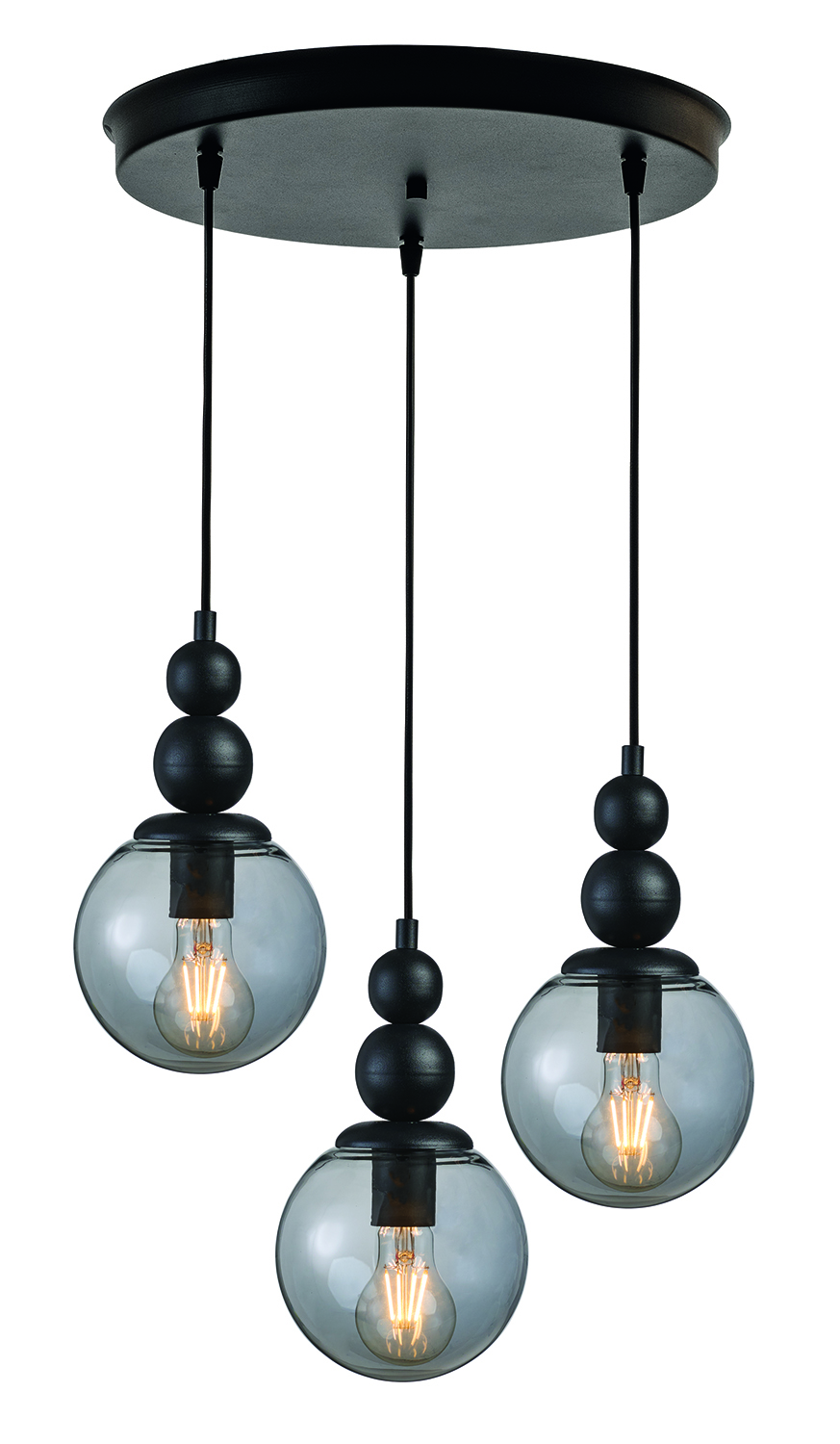 Φωτιστικό Πολύφωτο 3φ Μέταλλο/Γυαλί Ε27