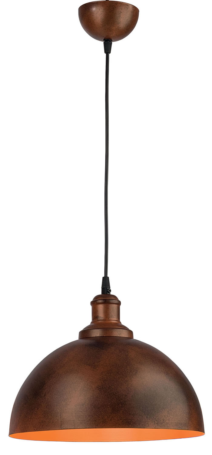 Φωτιστικό μονόφωτο αλουμίνιο χαλκός/πατίνα μαύρη Ε27 Φ31