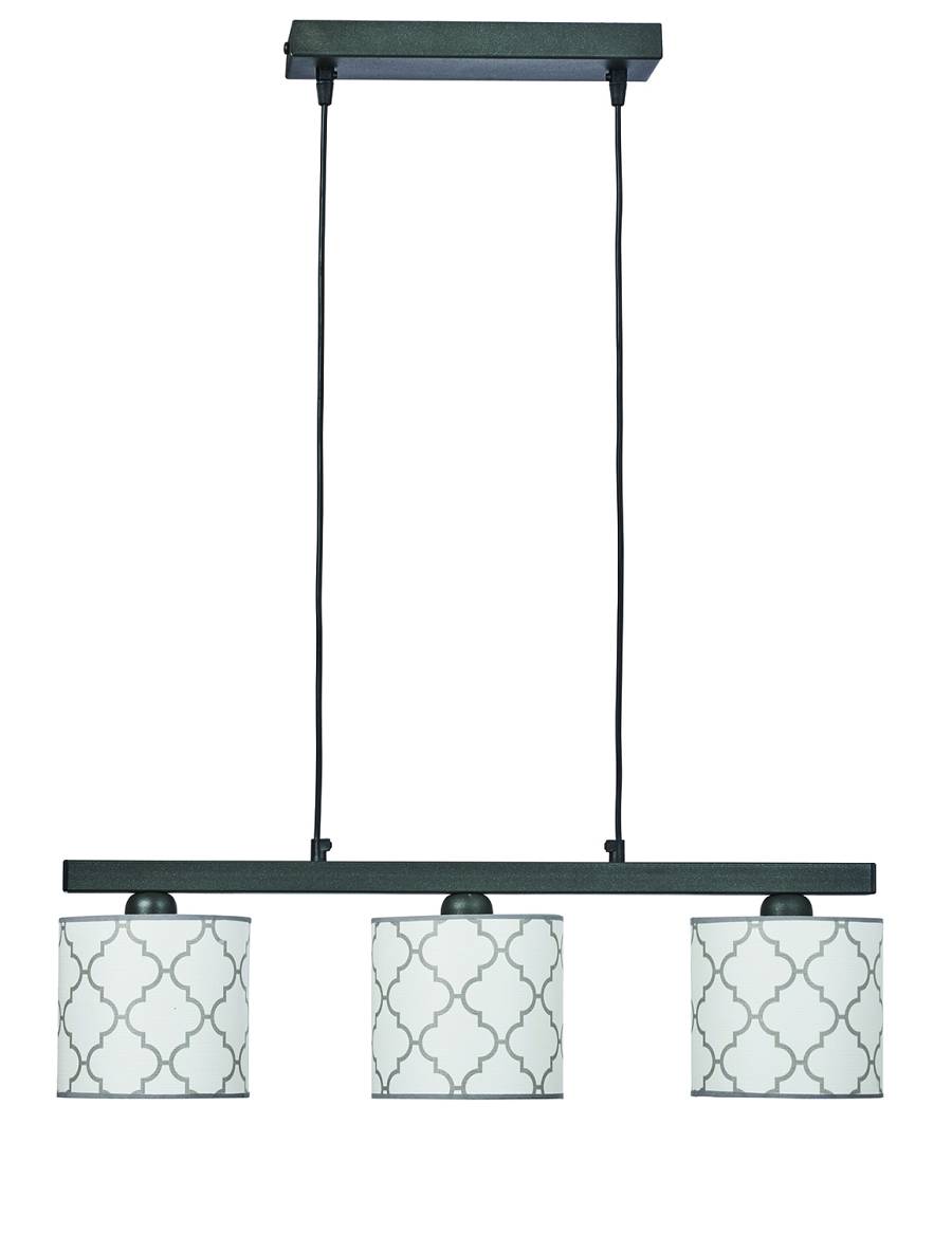 Φωτιστικό Πολύφωτο 3φ Μέταλλο/Αμπαζούρ λευκό Ε27