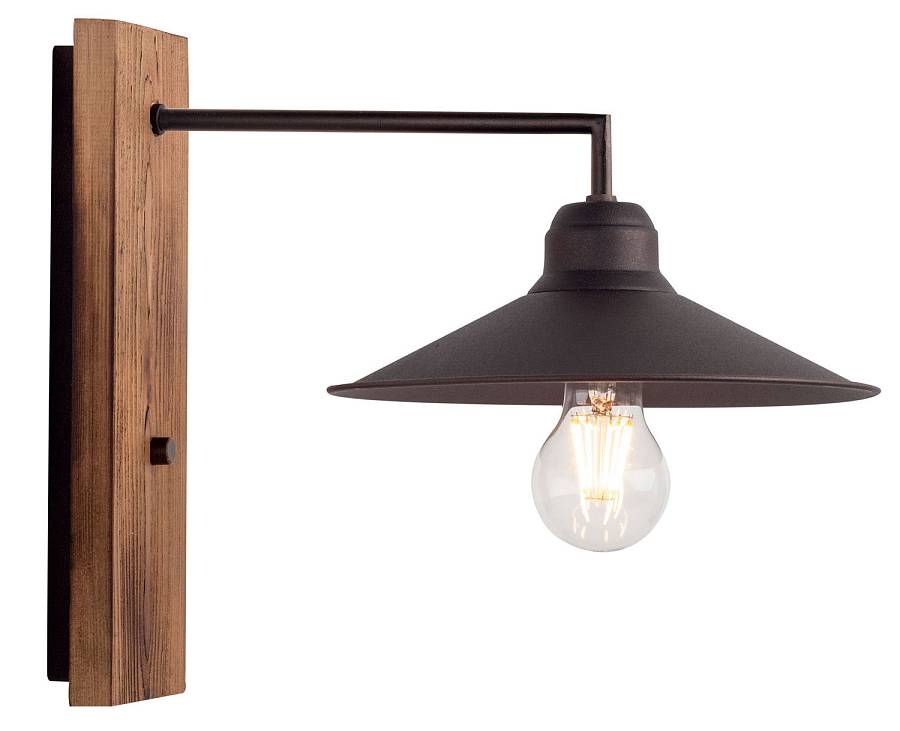 Απλίκα Ξύλο/Μέταλλο σκουριά Ε27