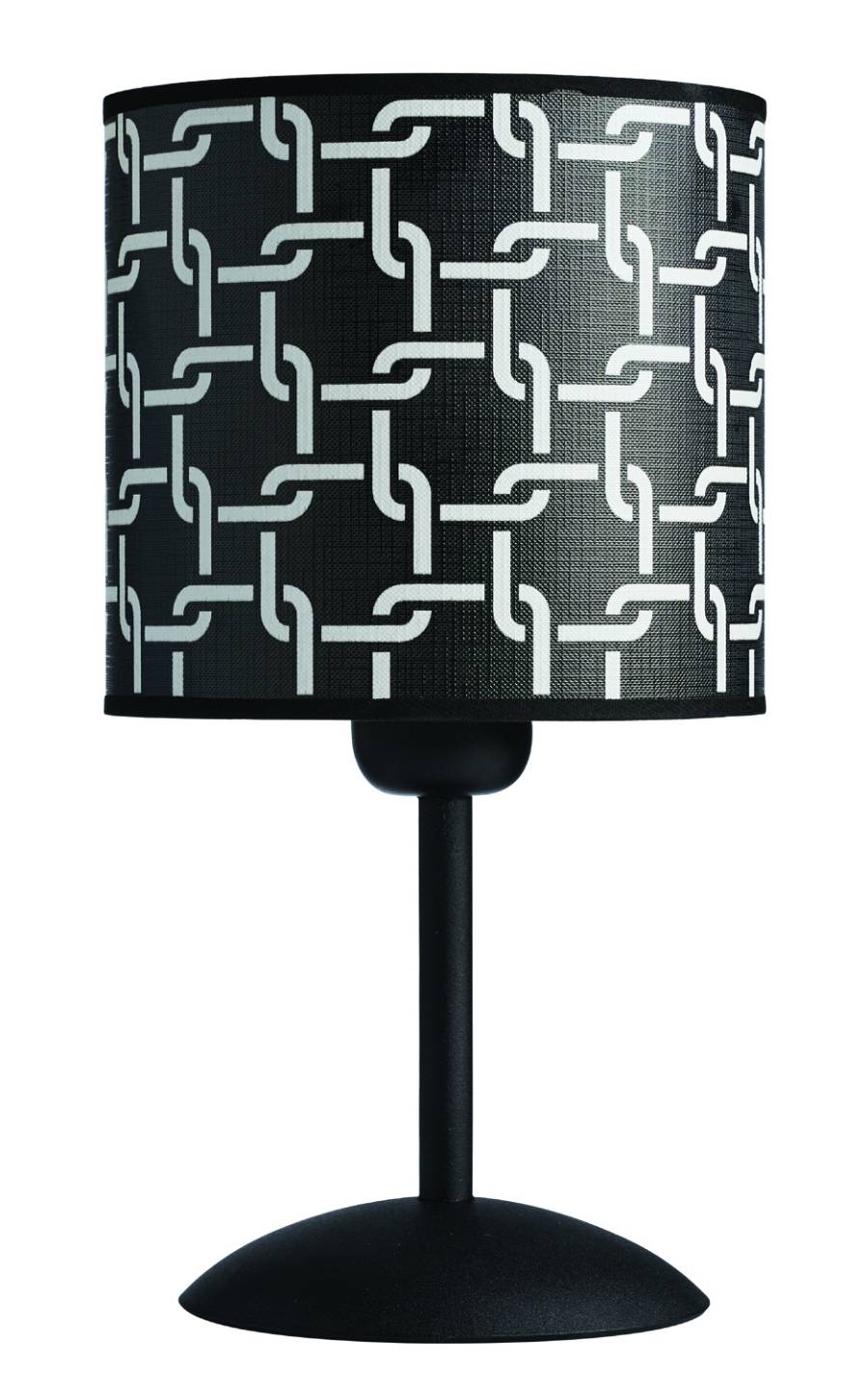 Φωτιστικό Πορτατίφ μέταλλο/αμπαζούρ μαύρο/λευκό Ε27 Φ15