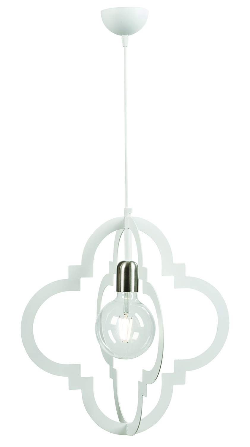 Φωτιστικό μονόφωτο μέταλλο λευκό Ε27 Φ45