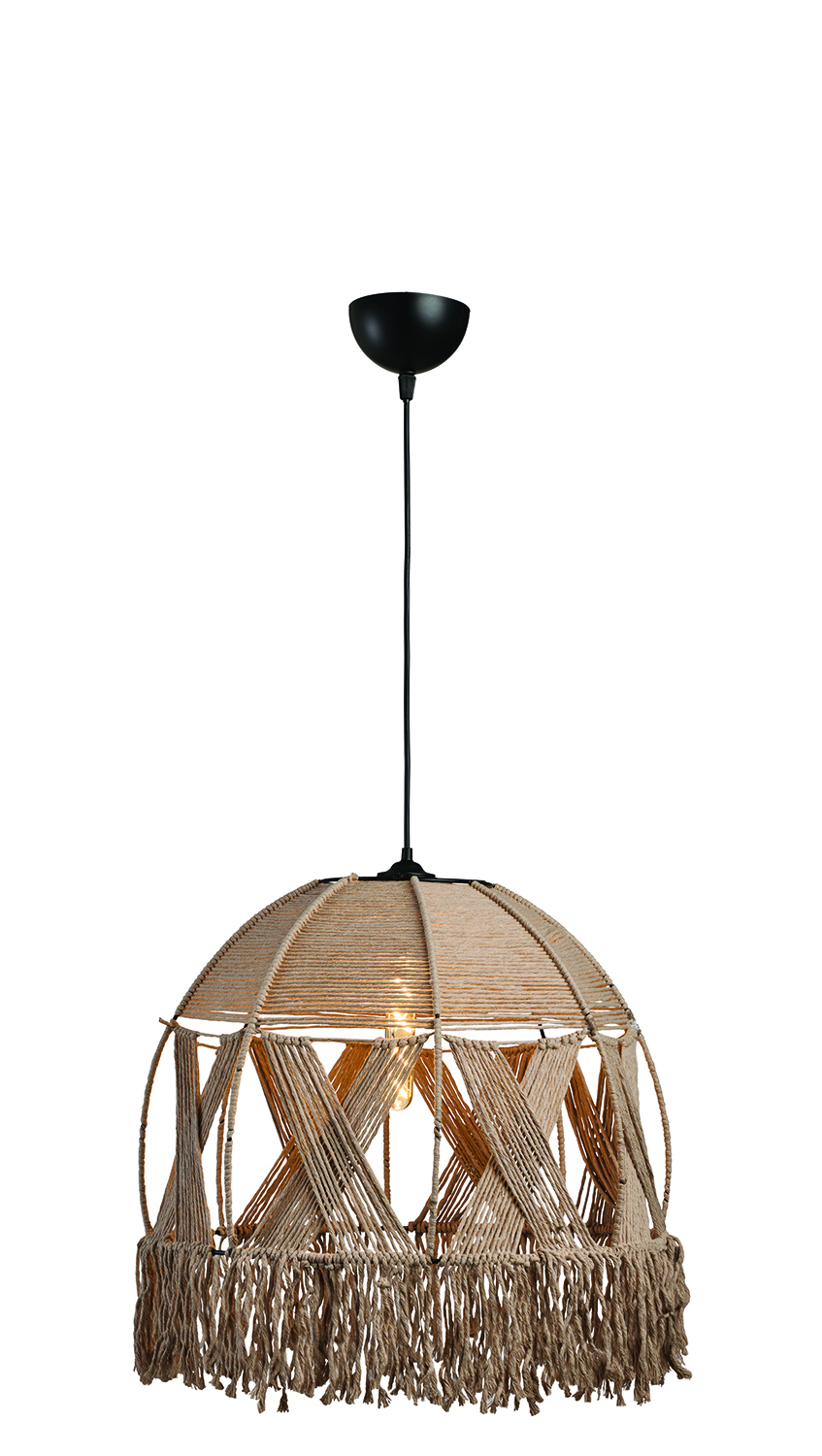 Φωτιστικό μονόφωτο  σχοινί natural Ε27 Φ30